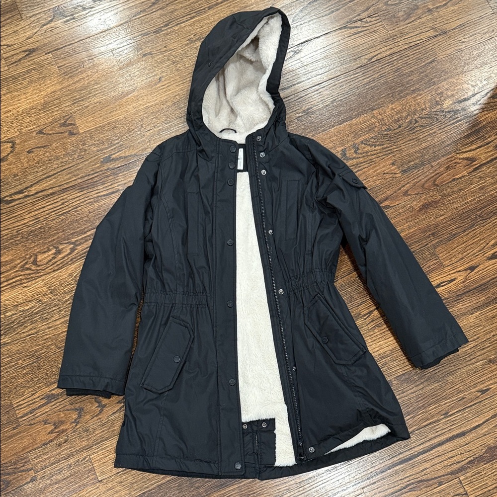 Urban Republic Black Coat with Cream Interior